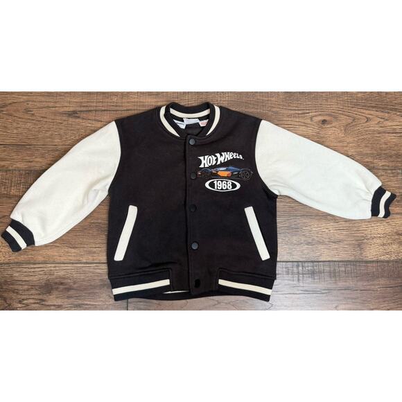 Zara Hot Wheels Kids Bomber Jacket Fleece Snap Buttons Black Size 3-4 Years 104 - Picture 2 of 7